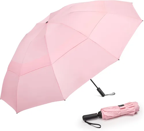 Miniatura 68 de G4Free Paraguas de golf grande de 42/46/54/62 pulgadas, paraguas compacto de viaje inverso, 10 varillas, resistente al viento para lluvia, doble