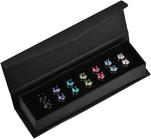 Miniatura 2 de Colección de aretes especiales de plata 99.9 con circonitas cúbicas y piedras preciosas hechas a mano