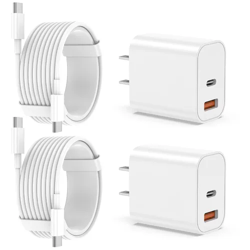 Miniatura 9 de Cargador para iPhone 17 16 15 Carga Rápida, Bloque de Cargador de Pared USB C de 20W con Cable Tipo C a C de 6 pies para Apple iPhone 17/17 Pro/17