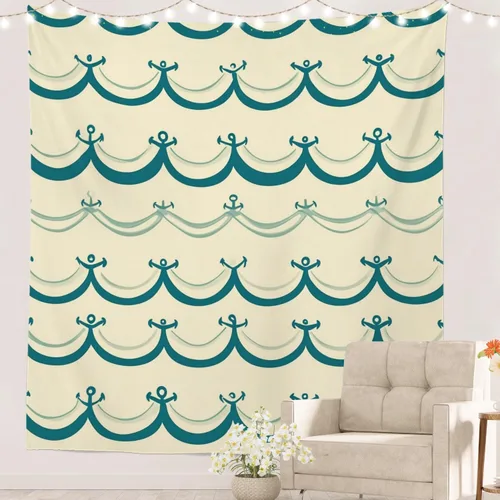Miniatura 34 de Batmerry Abstract Repeat Polyester Tapestry, Tiled Directional Lightweight Wall Hanging High-Definition Print Backdrop For Dorm Room Bedroom Living