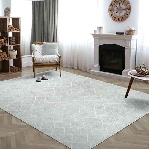 Miniatura 37 de Bloom Rugs Alfombra de pasillo lavable antideslizante de 12 pies – Beige/rosa moderno geométrico para entrada, pasillo, baño y cocina