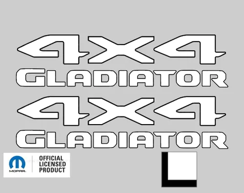 Miniatura 15 de Adhesivos gráficos de cabecera de gladiador 4x4 para Jeep Wrangler/Gladiator JL/JT (2019-2024) 392 bronce con contorno negro F392BO (juego de 2)