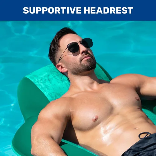 Miniatura 4 de Aqua Luxury Water Pool Lounge – Extra Large – Inflatable Pool Floats for Adults with Headrest, Backrest, Footrest & Cupholder – Multiple