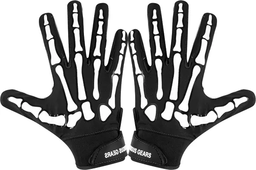 Miniatura 10 de Glorious Traders Adult & Youth Football Gloves - Ultimate Performance Booster with Super Sticky Grip Blanco y rojo