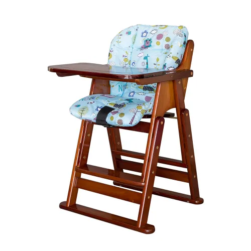 Miniatura 2 de twoworld Cojín de asiento para silla alta para bebé, resistente y correas para silla alta (arnés de 5 puntos), 1 traje (animal azul)