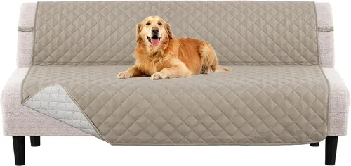 Miniatura 18 de PrinceDeco Funda de sofá para perros, lavable y reversible, apta para mascotas, resistente al agua, protector de muebles con correas elásticas