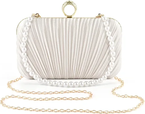 PACETAP Bolso de noche para mujer, bolso de mano, correa de cadena, bolso de hombro para boda, fiesta, cóctel, baile de graduación, cena | Chain