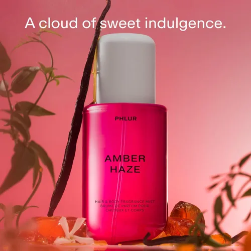 Miniatura 2 de PHLUR Amber Haze Body Mist - Fragancia corporal para cabello y cuerpo, ámbar, jazmín, azafrán y vainilla en aerosol corporal (8 onzas líquidas)