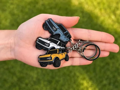 Miniatura 6 de Accesorios de Llavero Bronco 4 puertas llavero Fob Cubierta Modificaciones geniales compatibles con Ford Bronco 2022 2023 2024 Blanco