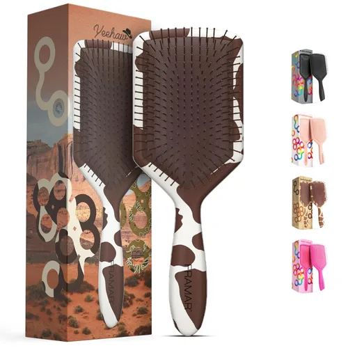 FRAMAR Cepillo desenredante de pelo de pala, cepillo desenredante para mujeres, cepillo de pelo húmedo para niñas, cepillo desenredante de pelo,