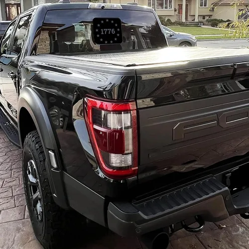 Miniatura 4 de Xinghe para Ford F150 F250 F350 2015-2025 2026, Calcomanías de bandera americana para ventana trasera, Calcomanía de bandera USA mate para ventana