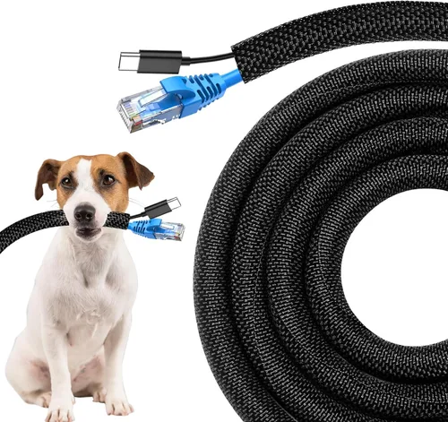 Miniatura 10 de Secbolt Protectores de cable contra mascotas que no mastican, 10 pies - 1/2 pulgada ultra duraderos para mascotas, protector de cable y alambre