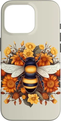 Miniatura 20 de iPhone 16 Boho Flower Bee Honey Beekeeper Daisy Sunflower Bee Case