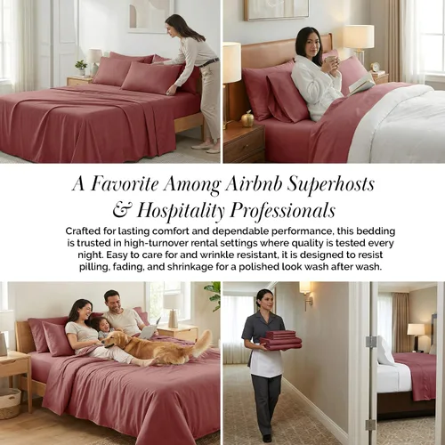 Miniatura 331 de Southshore Fine Living, Inc. Juego de 7 piezas de sábanas King divididas para cama ajustable, juego de sábanas King divididas con bolsillo de 21