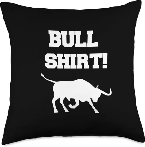 Miniatura 4 de AmCan Tech Bull Shirt BS - Almohada divertida y humorística, 16 x 16 pulgadas, multicolor