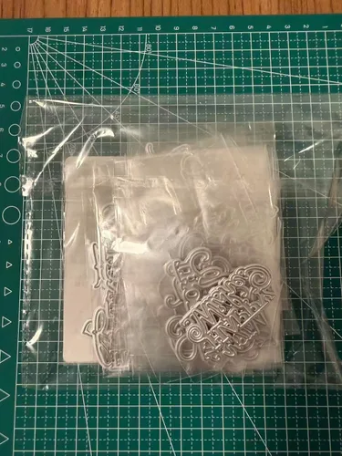 Miniatura 7 de JIHFOHHA - 17 piezas de troqueles de palabras para hacer tarjetas, troqueladas de metal, feliz corte, deseo, palabras en inglés, troqueladas