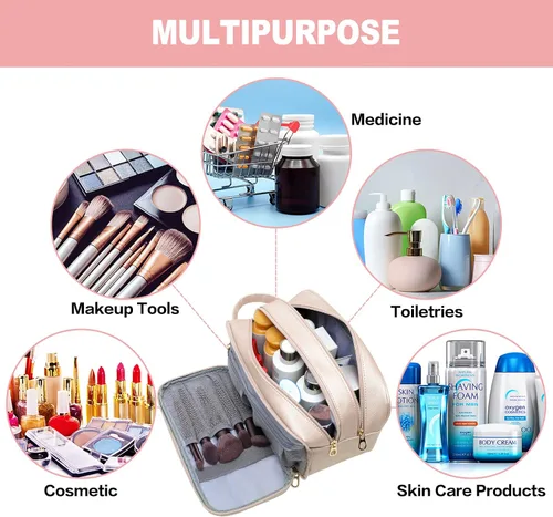 Miniatura 5 de BAIMAY Neceser de viaje para mujer, organizador de artículos de tocador resistente al agua, kit de artículos de aseo personal, artículos esenciales