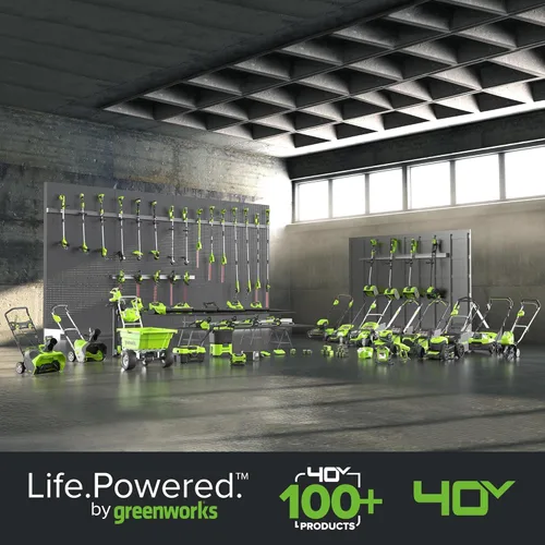 Miniatura 10 de Greenworks Cortacésped inalámbrico de 40 V y 17 pulgadas, motor sin escobillas, batería de 4.0 Ah y cargador (más de 75 herramientas compatibles)