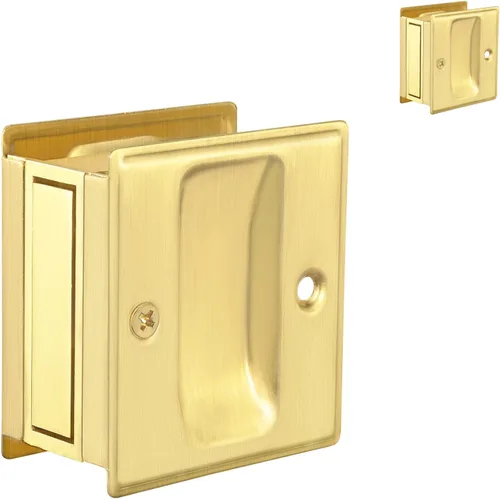 Miniatura 8 de HOMOTEK Paquete de 2 tiradores de privacidad para puerta, sin placa de interruptor, reemplaza los tiradores de paso viejos o dañados, 2-3/4 x 2-1/2