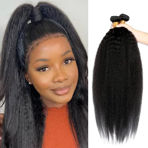 Miniatura 10 de Extensiones de cabello humano afro rizado 4B 4C Afro Kinky a granel de cabello humano virgen sin procesar para mujeres, negro natural, 8 pulgadas