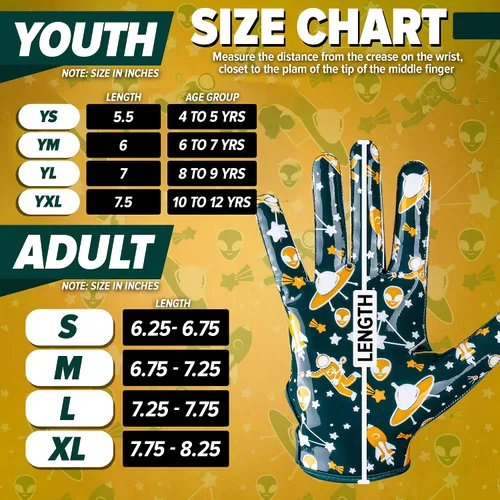 Miniatura 4 de Alien Grip Infinite Pro Edition - Guantes de fútbol Endless Game - GripPro Tech para adultos, niños y jóvenes, guantes de fútbol sin pelar, siempre