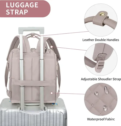 Miniatura 5 de EMPSIGN - Mochila para laptop de 17 pulgadas para mujeres, bolsas de trabajo, negocios, viajes, computadora, universidad, de gran capacidad