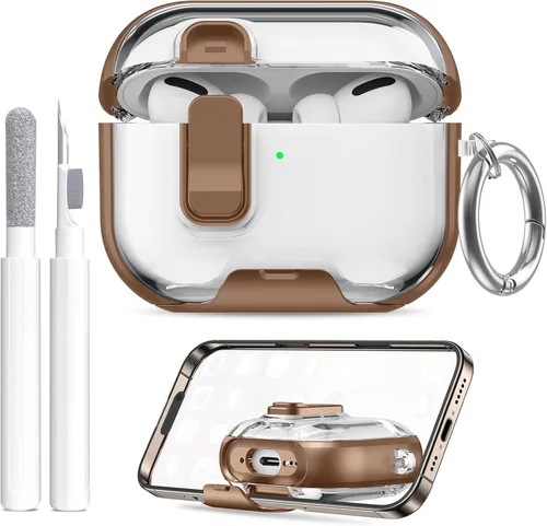 Miniatura 28 de Funda compatible con Airpods Pro 3 (2025) con soporte para teléfono y kit de limpieza, bonito clip de silicona suave para Apple AirPods Pro de 3ª