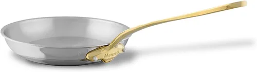 Mauviel M'Cook B - Sartén de acero inoxidable pulido de 5 capas con mango de latón, 7.9 pulgadas, fabricada en Francia