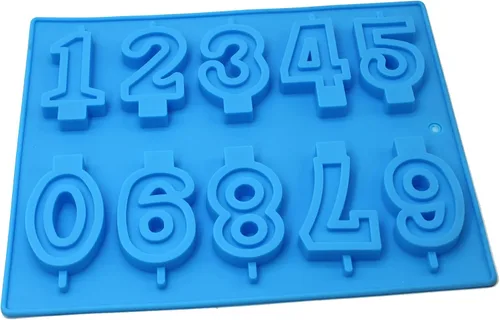 Miniatura 2 de X-Haibei Molde de silicona de caramelo de velas de números para decoración de helado de pastel de cumpleaños