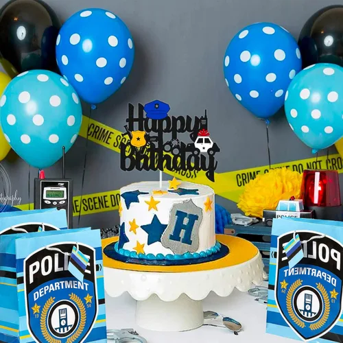 Miniatura 3 de Fun Express - Bolsas de regalo de fiesta de policía Med para cumpleaños - Suministros para fiestas - 12 piezas