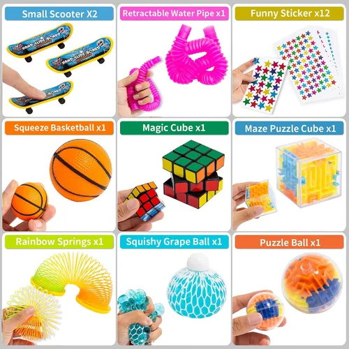 Miniatura 4 de 76 piezas Juego de juguetes sensoriales para aliviar el estrés, paquete antiansiedad, juguetes sensoriales para niños y adultos, paquetes