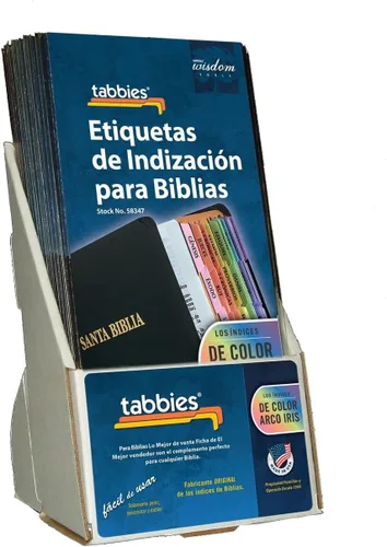 Miniatura 9 de Tabbies Pestañas bíblicas españolas con bordes dorados, 20 paquetes, antiguo y nuevo testamento + libros católicos, pestañas de índice autoadhesivas