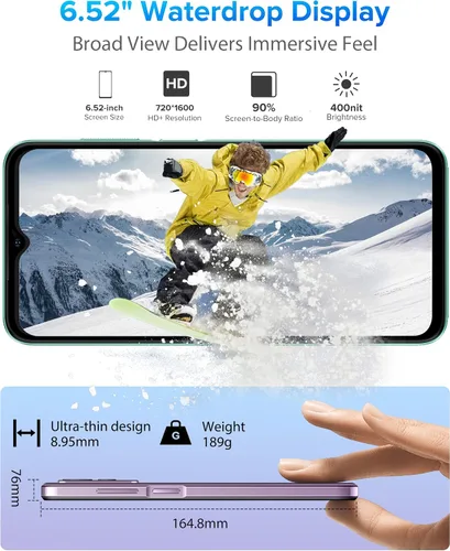 Miniatura 4 de Ulefone Teléfonos celulares desbloqueados, Note 14 Android 12 teléfonos inteligentes desbloqueados, batería masiva de 4500 mAh, 7 GB + 16 GB
