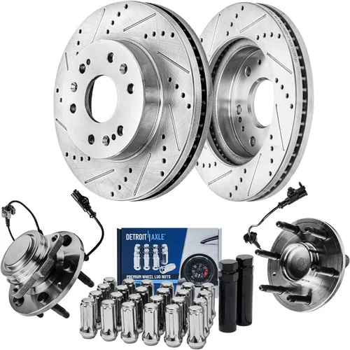 Miniatura 13 de Detroit Axle - Pastillas de freno para Nissan Quest 2004-2017, X-Trail 2005-2006, pastillas de freno de cerámica delanteras y traseras con repuesto
