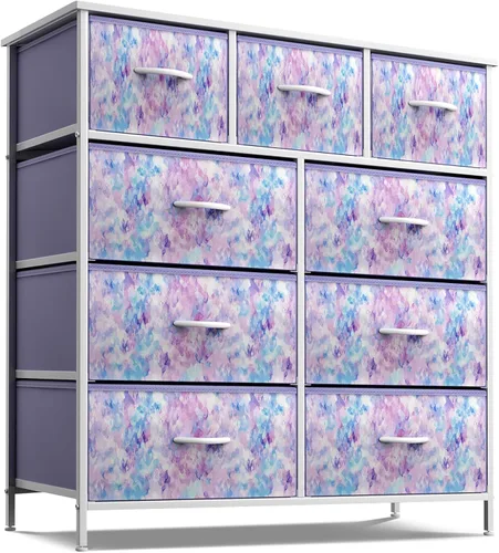 Miniatura 10 de Sorbus Cómoda con 8 cajones – Cómoda de almacenamiento de muebles para niños, adolescentes, dormitorio, guardería, sala de juegos, ropa, juguetes