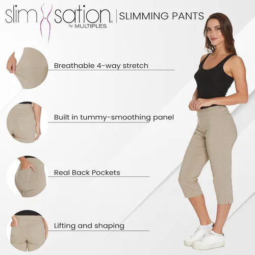 Miniatura 5 de SLIM-SATION Capri de banda ancha para mujer con control de barriga