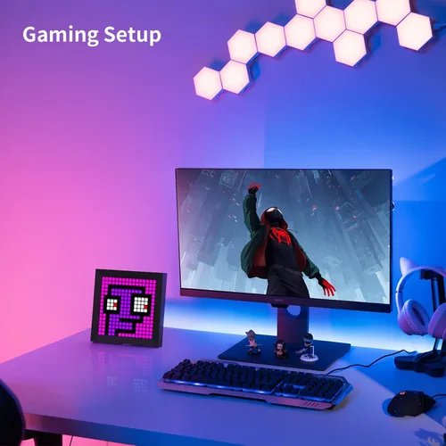 Miniatura 2 de Divoom Panel de visualización de píxeles de luz LED adecuado para barras de luz RGB, control inteligente de aplicación con animación genial