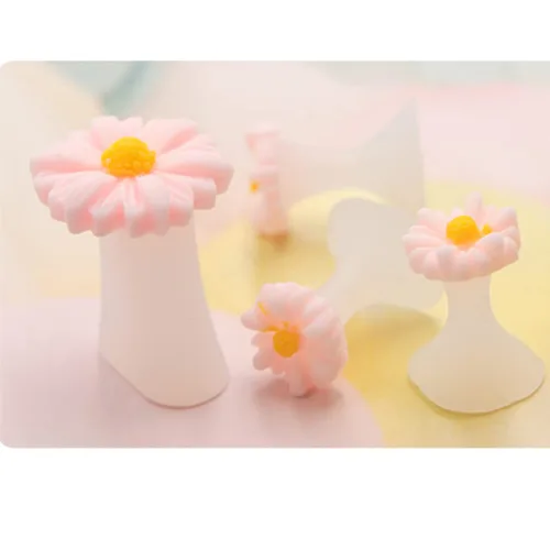 Miniatura 6 de 8 separadores de dedos de silicona, separadores de dedos de flores de margarita, separadores de dedos de pies, separadores de dedos de pies, Naranja