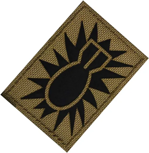 Miniatura 3 de Parche reflectante EOD para eliminación de artillería explosiva, parche militar, insignias tácticas, parches de gancho y bucle, 3.15 x 1.97