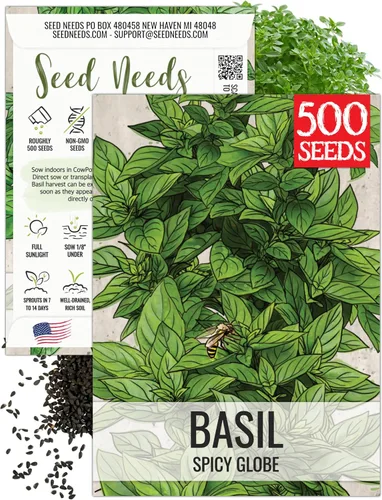Miniatura 39 de Seed Needs Semillas de albahaca para plantar hierbas de albahaca tailandesa, sin OMG y semillas de hierbas sin tratar para cultivar un jardín