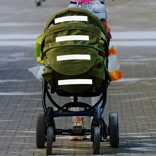 Miniatura 9 de Cinta reflectante que no se decolora, color blanco, de 6 pulgadas de ancho, tiras adhesivas de advertencia de seguridad impermeables para exteriores