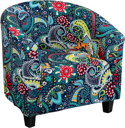 Miniatura 20 de NILUOH - Funda elástica para silla de club, cubierta elástica para silla de bañera, fundas para silla de barril, fundas para sillón, cubierta para 01