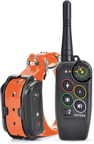PetSpy Collar de choque Premium para entrenamiento de perros, con vibración, choque y pitido, recargable e impermeable, E-collar, El mejor