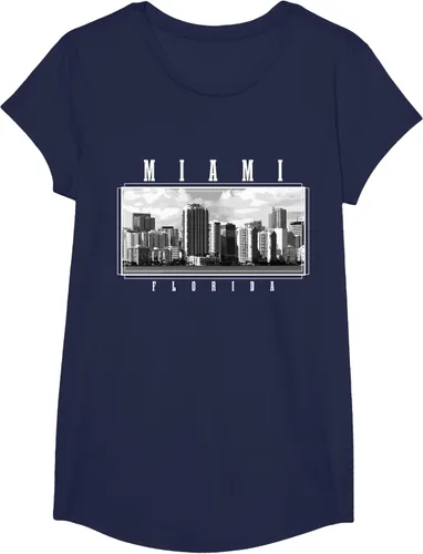 Miniatura 15 de Miami Skyline Florida Pride Vintage Miami Camiseta, Negro