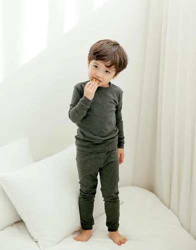 Miniatura 2 de VAENAIT BABY - Pijama de algodón básico liso para niños y niñas de 12 meses a 12 años, conjunto de ropa de dormir