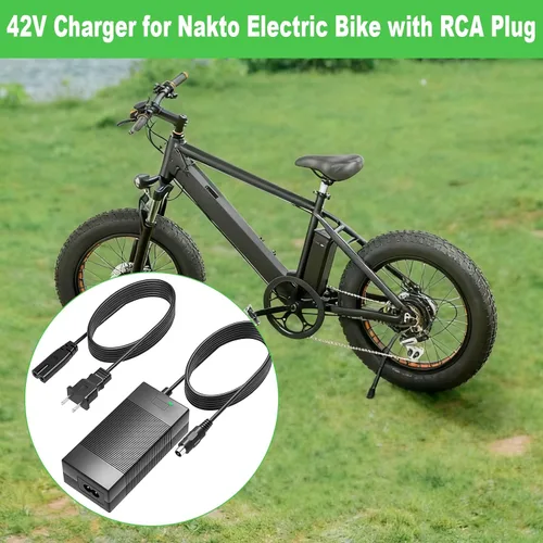 Miniatura 3 de Cargador de 42 V para batería de iones de litio Nakto de 36 V con enchufe RCA compatible con cable adaptador de alimentación de batería Nakto de 36 V