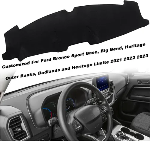 Miniatura 2 de Cubierta de tapete para salpicadero, consola central interior personalizada compatible con Ford Bronco Sport SUV 2021, 2022, 2023, accesorios