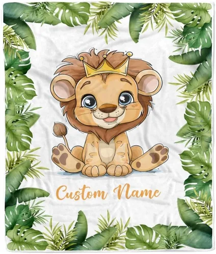 Miniatura 26 de Manta de bebé personalizada con nombre, linda flor de elefante, recién nacido, niña, niños, hija, multicolor 507