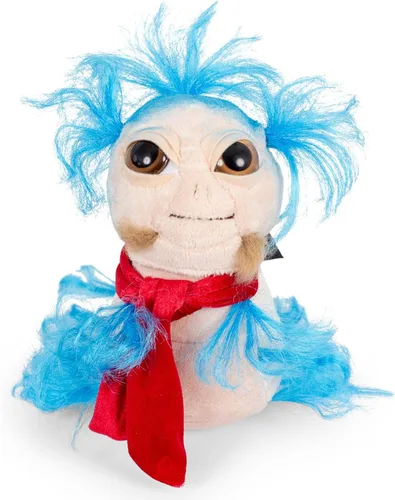 Toy Vault El Gusano del Laberinto de Peluche (14 pulgadas), Lindo Peluche de Animal Relleno, con Licencia de Jim Henson Productions