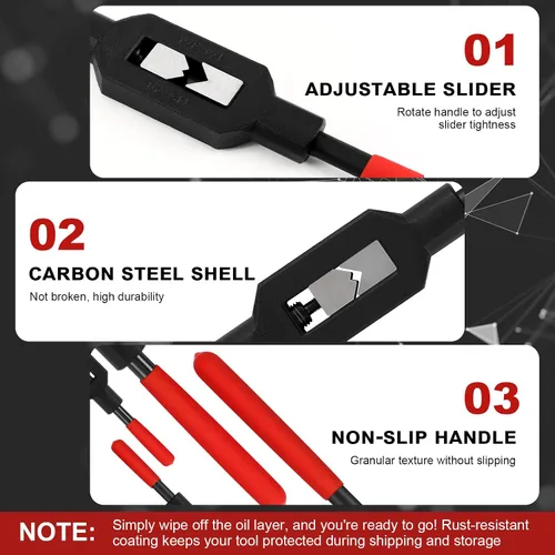 Miniatura 3 de WILLBOND 2 llaves de grifo ajustables M1-M20, herramienta de mango de trinquete para escariador para reparación de roscas automotrices, previamente
